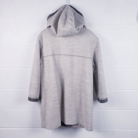 M & G Made In Germany Boiled Wool Hooded Toggle Duffle Coat Cream Size US 18 - Picture 2 of 8